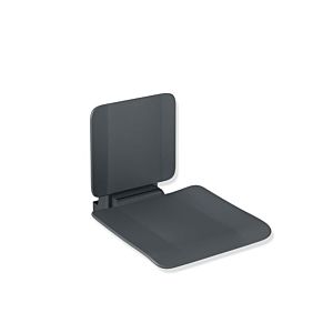 Hewi System 900 siège suspendu 900.51.10860AF 450 x 443 x 637 mm, Inox revêtement en poudre mat anthracite, mat anthracite plastique