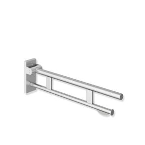 Hewi System 900 Bras de support mobile 900.50.408XA saillie 850 mm, Inox poncé mat, porte-papier WC