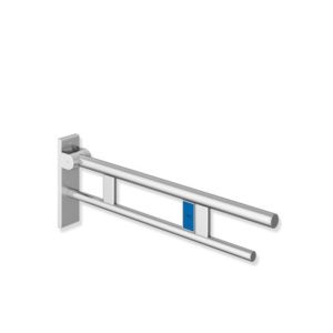 Hewi System 900 bras support projection 900.50.176XA 750 mm, Inox sol mat, à gauche, la libération de chasse d&#39; eau de radio