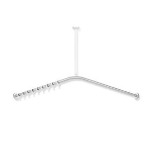 Hewi System 900 curtain rod 900.34.100XA 787 x 787 mm, 16 curtain rings, Stainless Steel