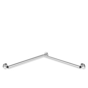 Hewi System 900 handrail 900.35.13040 Stainless Steel chrome-plated, 765 x 475 mm, right-hand version
