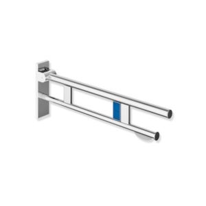 Hewi System 900 bras de support 900.50.16940 de projection 850 mm, Inox chrome, gauche, WC support de papier / radio - rinçage libération