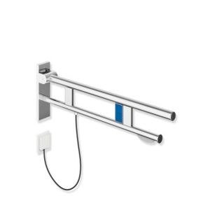 Hewi System 900 support rail 900.50.18440 projection 750 mm, Stainless Steel chrome-plated, left