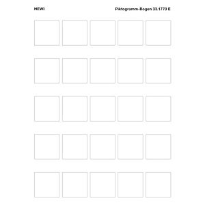 Hewi pictogrammes 33.1770E motif vierge blanc, non auto-adhésif, multicolore