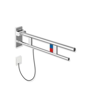 Hewi System 900 Stützklappgriff 900.50.15240 Ausladung 850 mm, Edelstahl verchromt, links