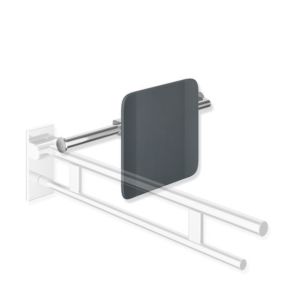 Hewi System 900 dossier 900.51.9084092 Inox chromé, polyamide anthracite, gauche