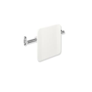 Hewi System 900 support dorsal 900.51.9094098 Inox chromé, polyamide blanc signal, pour poignée SK