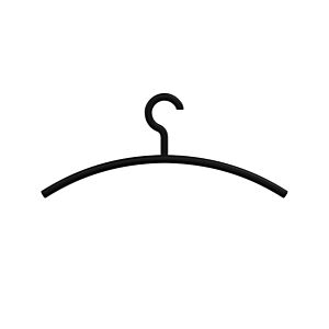 Hewi Kleiderbügel 570.3B90 drehbarer Haken, matt, tiefschwarz