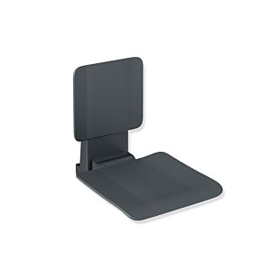 Hewi System 900 Einhängesitz 900.51.11260AF 450 x 533 x 650 mm, Edelstahl pulverbeschichtet anthrazit matt, matt anthraziter Kunststoff