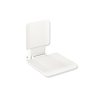 Hewi System 900 hanging seat 900.51.11260AS 450 x 533 x 650 mm, Stainless Steel powder-coated white matt, matt white plastic