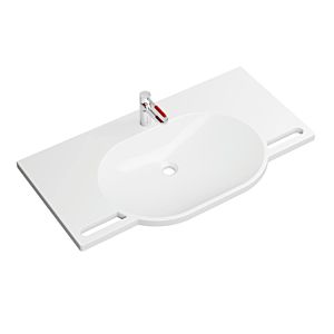 Hewi set de lavabo en fonte minérale 950.19.01933 100x55cm, avec mitigeur lavabo , rubinrot
