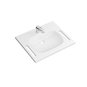 Hewi M40 set de lavabo en fonte minérale 950.19.029 65x55cm, blanc , avec mitigeur lavabo AQ1.12M10340