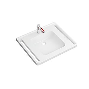 Hewi minérale 950.19.06890 65x55cm, blanc , avec mitigeur lavabo , noir profond