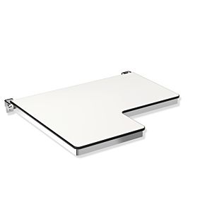 Hewi siège de System 900 rabattable match0 900.51.20740 692 x 538 mm, à droite, en forme de L, poli