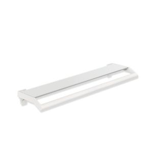 Hewi System 900 shelf 900.03.00060DX Halter Stainless Steel powder-coated in white deep matt, with handle, 720x188mm