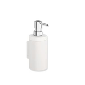 Hewi System 900 soap dispenser 900.06.00160AS white deep matt, with Halter , powder-coated