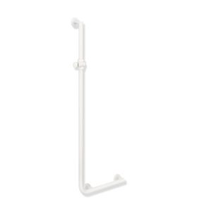 Hewi System 900 angle System 900 avec support de douche 900.33.20060AS 1250 x 450 mm, revêtement par poudre blanc mat profond, version droite