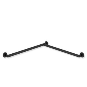 Hewi main courante de System 900 match0 900.35.10260DC Inox peint par poudrage noir mat profond, 965 x 965 mm, version droite