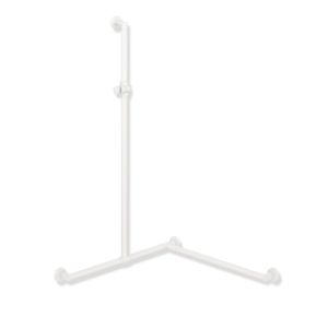 Hewi System 900 handrail 900.35.30660AS 1250 x 765 x 965 mm, powder-coated white deep matt, right-hand version