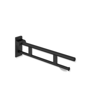 Hewi System 900 mobile support arm 900.50.40760DC projection 750 mm, Stainless Steel powder-coated black deep matt, WC paper holder