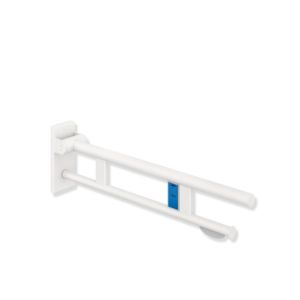 Hewi System 900 Bras de support mobile 900.50.41160DX saillie 750 mm, Inox poudrage blanc mat profond, gauche