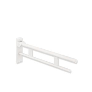 Hewi System 900 Stützklappgriff 900.50.16260DX Ausladung 900 mm, Edelstahl pulverbeschichtet weiß tiefmatt