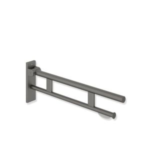 Hewi System 900 bras support de projection 900.50.16360SC 700 mm, Inox mica perlé gris foncé poudré mat profond, WC support de papier