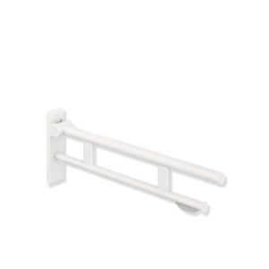 Hewi System 900 support rail 900.50.16360DX projection 700 mm, Stainless Steel powder-coated white deep matt, WC paper holder