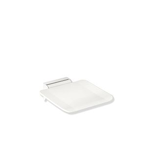 Hewi System 900 folding seat 900.51.20060AS powder-coated white deep matt, seat white, wall Stainless Steel