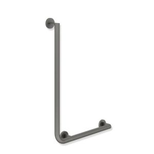 Hewi System 900 Winkelgriff 900.22.10260SC pulverbeschichtet, dunkelgrau tiefmatt, 750 x 500 mm, Ausführung rechts