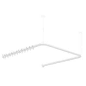 Hewi System 900 curtain rod 900.34.30060DX 987 x 975 x 987 mm, 28 curtain rings, Stainless Steel powder-coated white deep matt