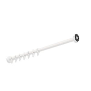 Hewi System 900 Vorhangstange 900.34.40060DX Edelstahl pulverbeschichtet weiß tiefmatt, Länge 1000mm, 10 Vorhangringe