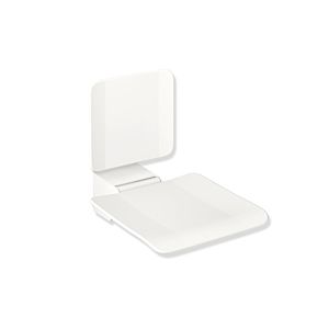 Hewi System 900 hanging seat 900.51.20360AS 450 x 650 mm, Stainless Steel powder-coated white matt, polyamide matt white