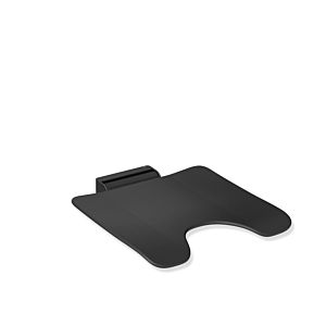 Hewi System 900 pliante match0 900.51.20460CV 450 x 112 x 525 mm, Inox revêtement par poudre noir mat, polyamide noir mat, avec découpe hygiénique