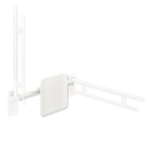 Hewi System 900 support arrière 900.51.90160AS Inox poudre revêtue de blanc mat, blanc mat polyamide