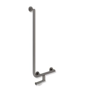 Hewi System 900 angulaire match0 900.22.14160SC Inox revêtement par poudre gris foncé perle mica profond mat, 900 x 400 mm, version droite