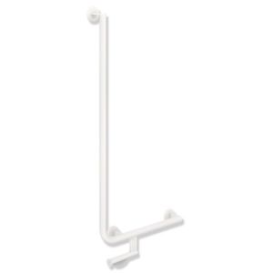 Hewi System 900 Winkelgriff 900.22.14260DX Edelstahl pulverbeschichtet weiß tiefmatt, 1000 x 500 mm, Ausführung rechts