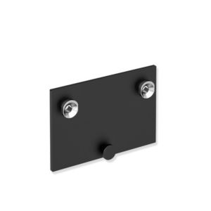 Hewi System 900 plaque de montage 900.51.00160DC Inox poudre revêtue noir mat profond, 163x109x15.6mm