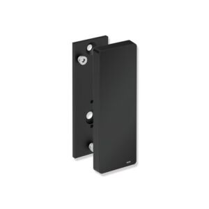 Hewi System 900 Montageplatte 900.50.00360CV für mobile Stützklappgriffe, Edelstahl pulverbeschichtet schwarz tiefmatt, Polyamid weiß matt, mit Abdeckung