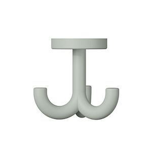 Hewi 477 Haken 477.90B05095 70mm, 3-fach, drehbar, matt, felsgrau