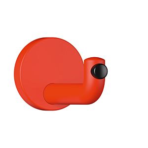 Hewi 477 Wandhaken 477.90B03536 105mm, Türpuffer schwarz, matt, koralle