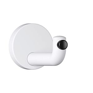 Hewi 477 wall hook 477.90B03598 105mm, door buffer black, matt, signal white