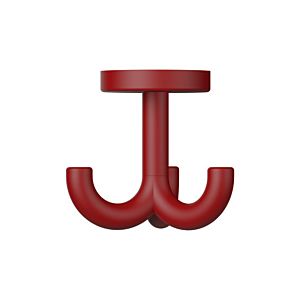 Hewi 477 Haken 477.90B05133 70mm, 3-fach, drehbar, bis 15mm Dicke, matt, rubinrot