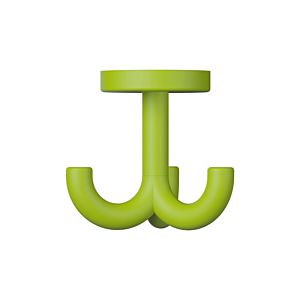 Hewi 477 Haken 477.90B05274 70mm, triple, rotatable, over 15mm thick, matte, apple green