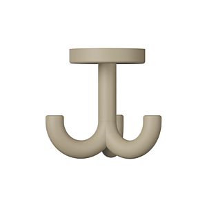 Hewi 477 Haken 477.90B05286 70mm, triple, rotatable, more than 15mm thick, matt, sand