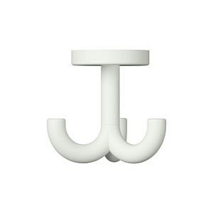 Hewi 477 Haken 477.90B05297 70mm, triple, rotatable, more than 15mm thick, matt, light grey