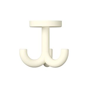 Hewi 477 Haken 477.90B05199 70 mm, triple, orientable, jusqu&#39;à 15 mm d&#39;épaisseur, mat, blanc pur