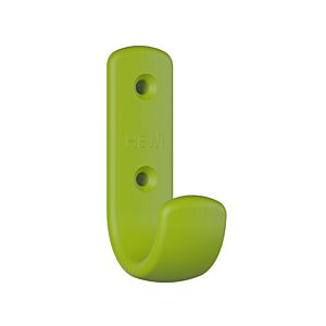 Hewi 477 coat hook 477.90B06174 72x22x47mm, with spacer 62mm, matt, apple green