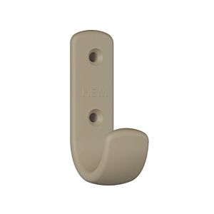 Hewi 477 coat hook 477.90B06186 72x22x47mm, with spacer 62mm, matt, sand