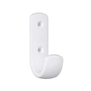 Hewi 477 coat hook 477.90B06198 72x22x47mm, with spacer 62mm, matt, signal white